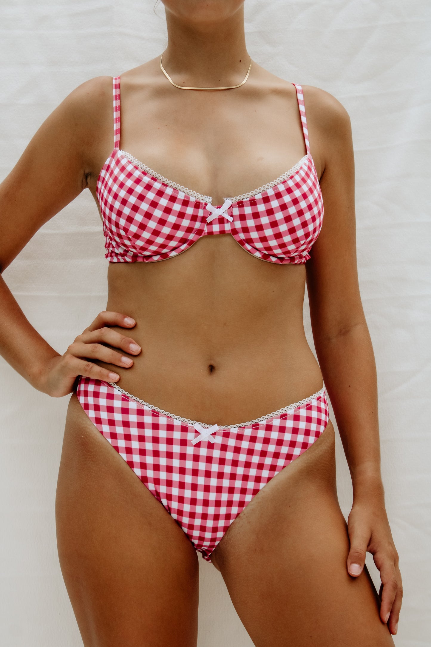 Emily top | Red Gingham