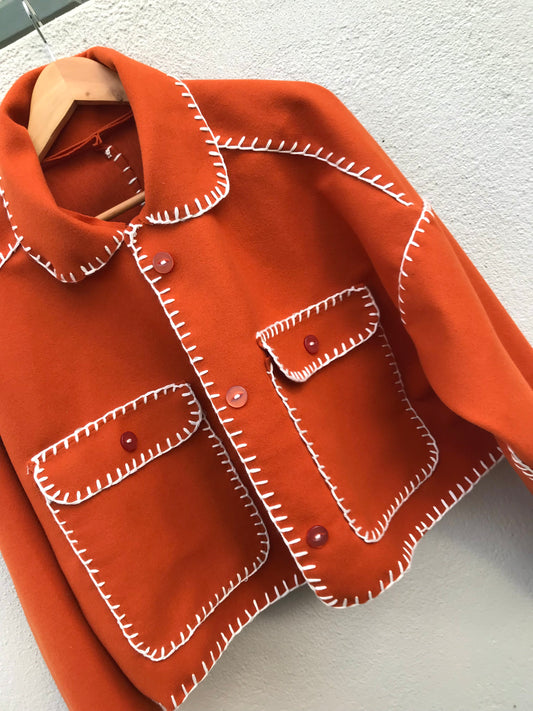 Paisley coat | Burnt orange