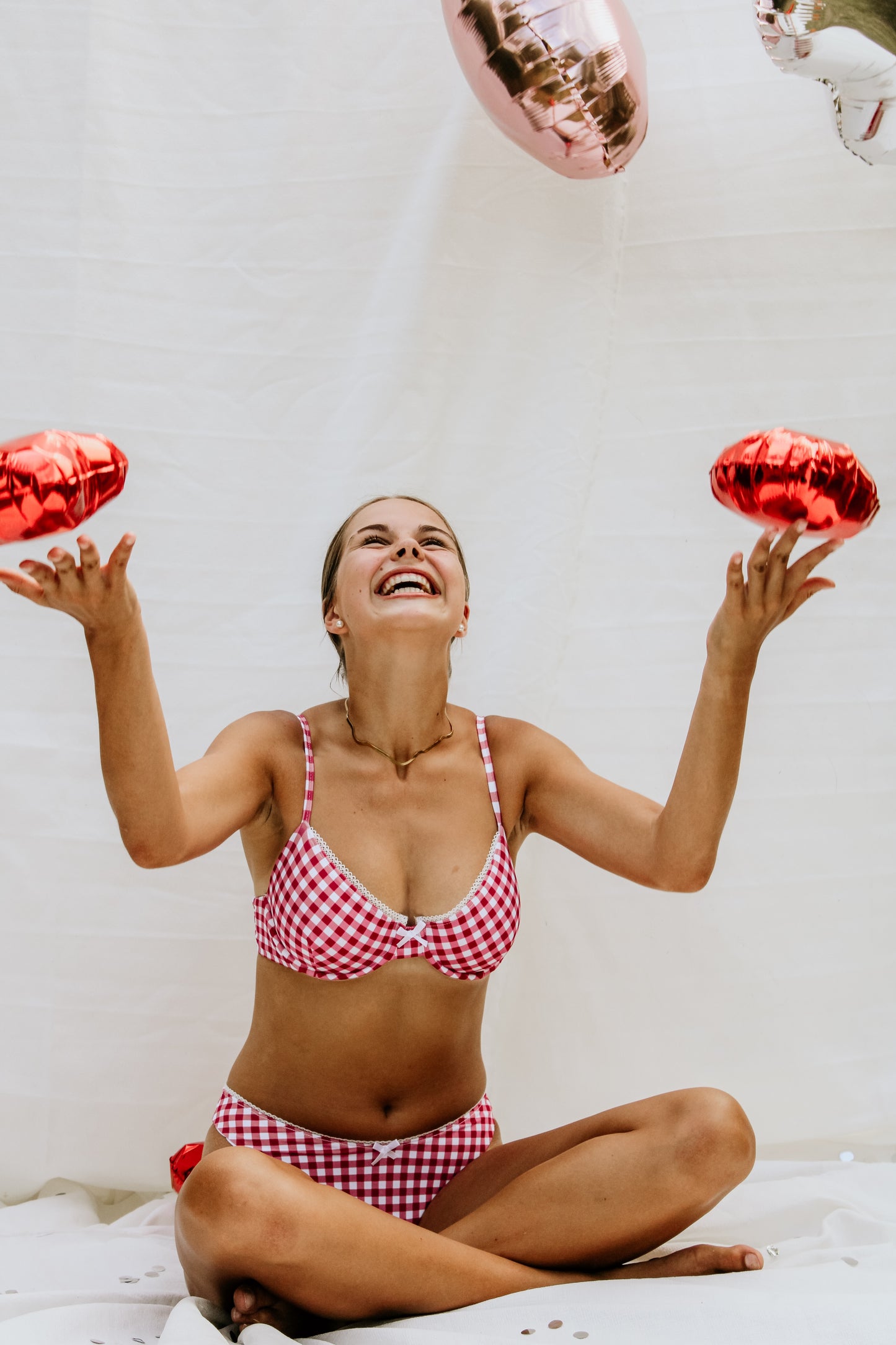 Emily top | Red Gingham